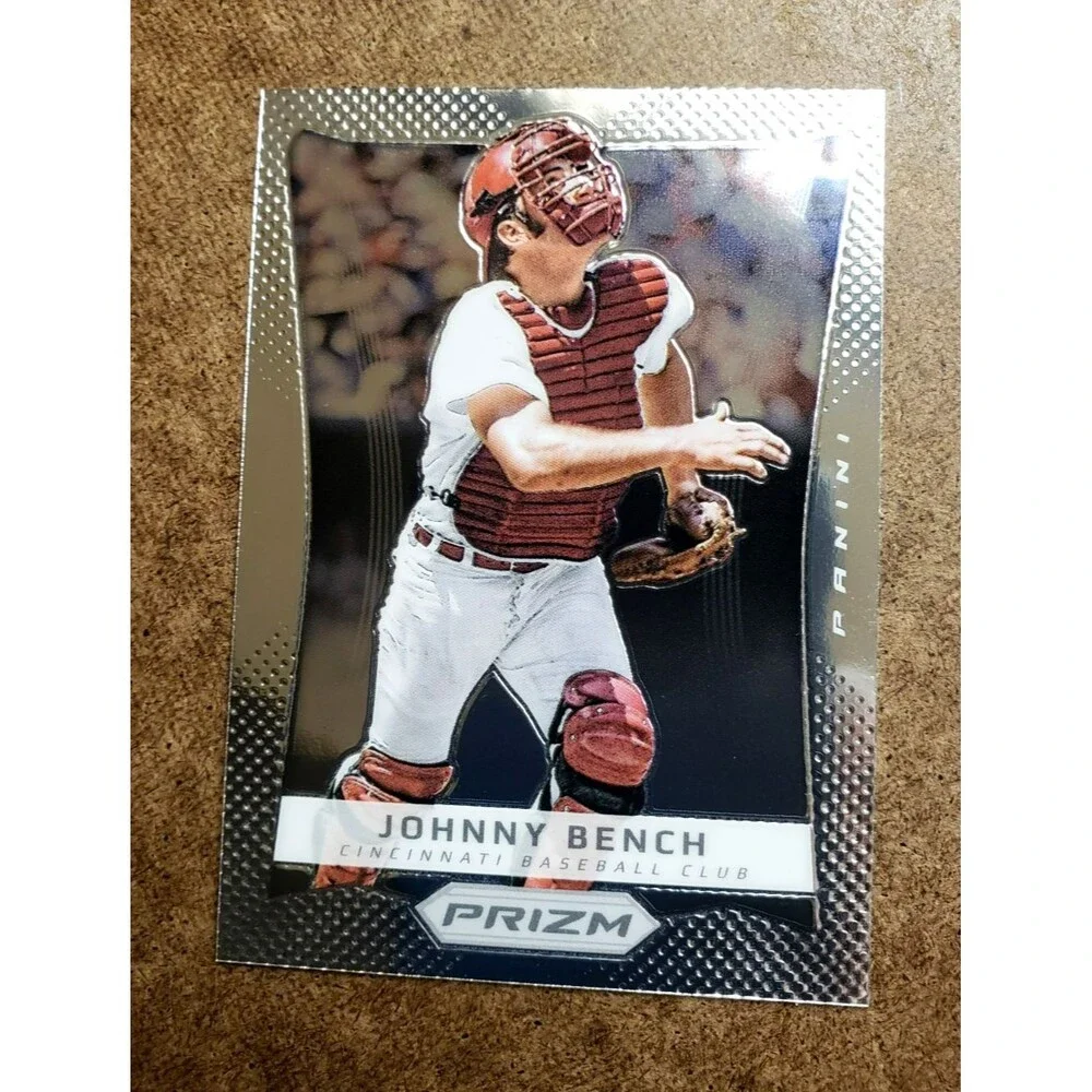 VTG 2012 Panini Prizm JOHNNY BENCH Silver NBA Basketball Card 141 CINCINNATI RED